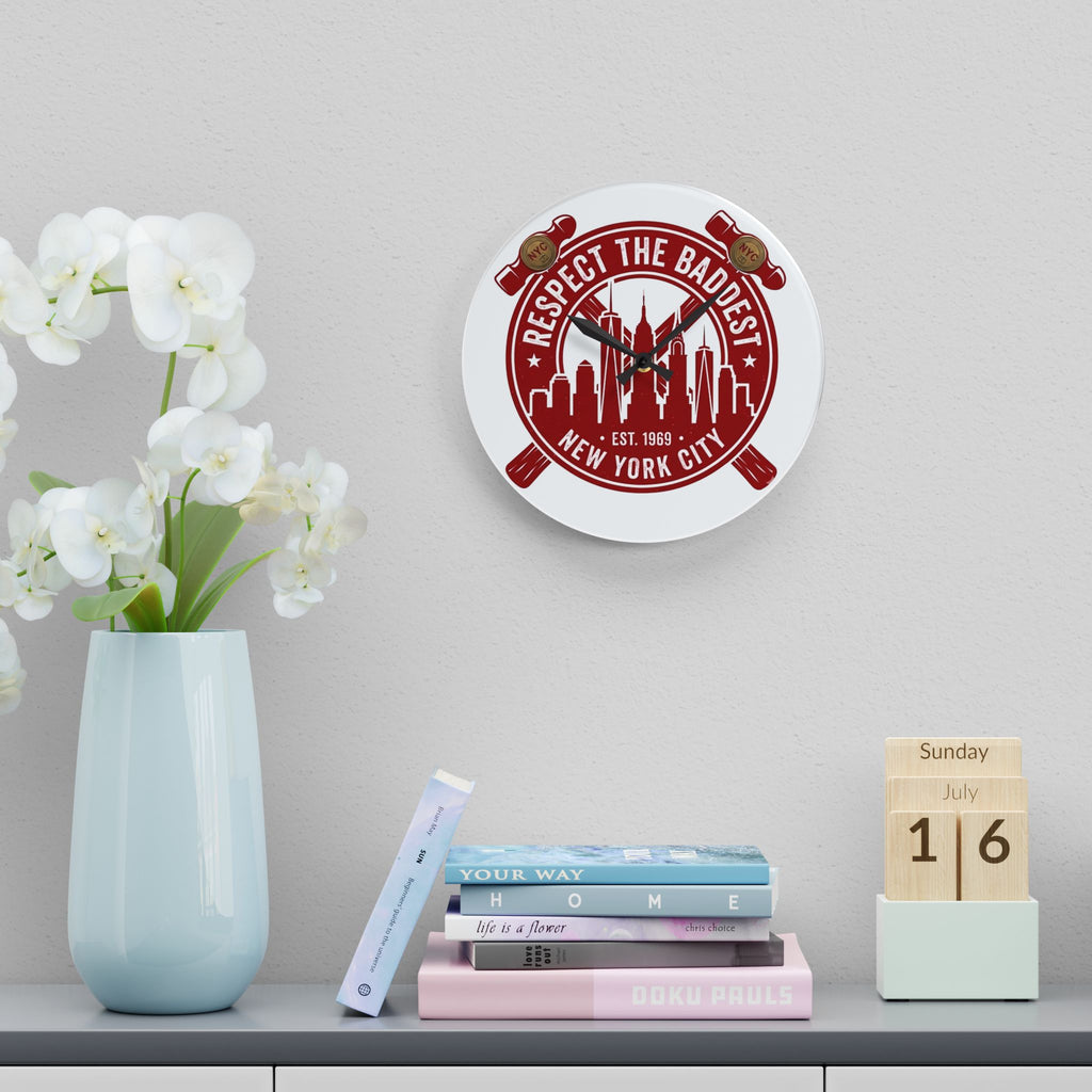 Clock Em Out Acrylic Wall Clock — 'Clock Em Out' Modern Office Decor