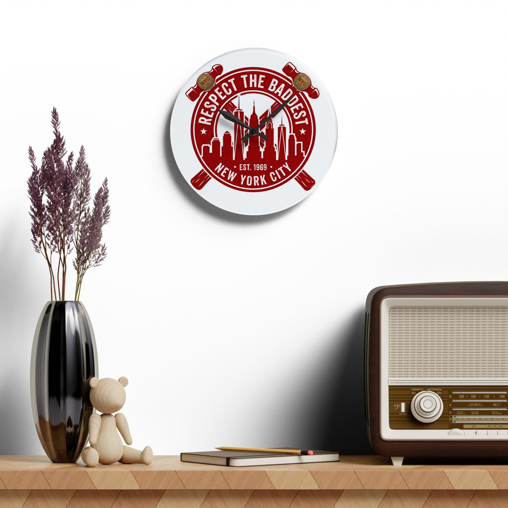 Clock Em Out Acrylic Wall Clock — 'Clock Em Out' Modern Office Decor