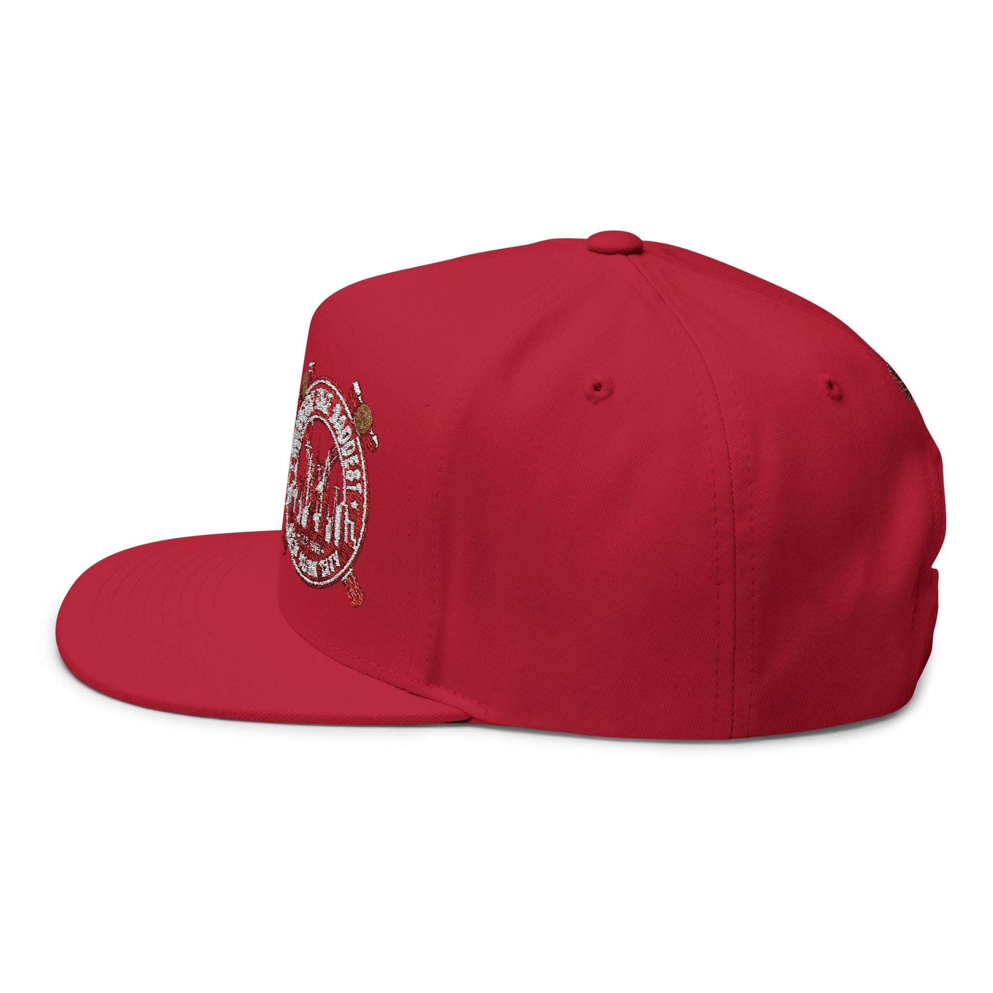 Flat Bill Cap — "When in Doubt" Embroidered
