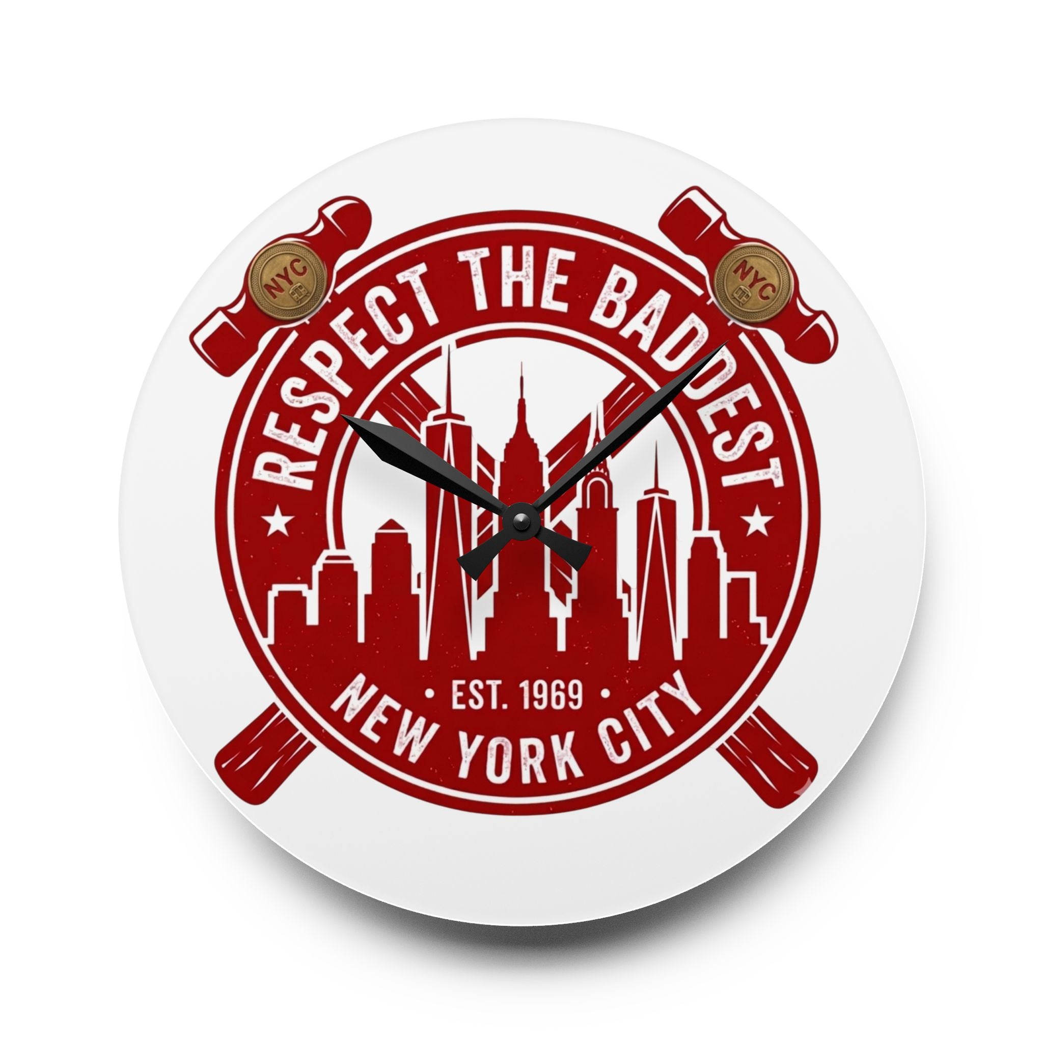 Clock Em Out Acrylic Wall Clock — 'Clock Em Out' Modern Office Decor