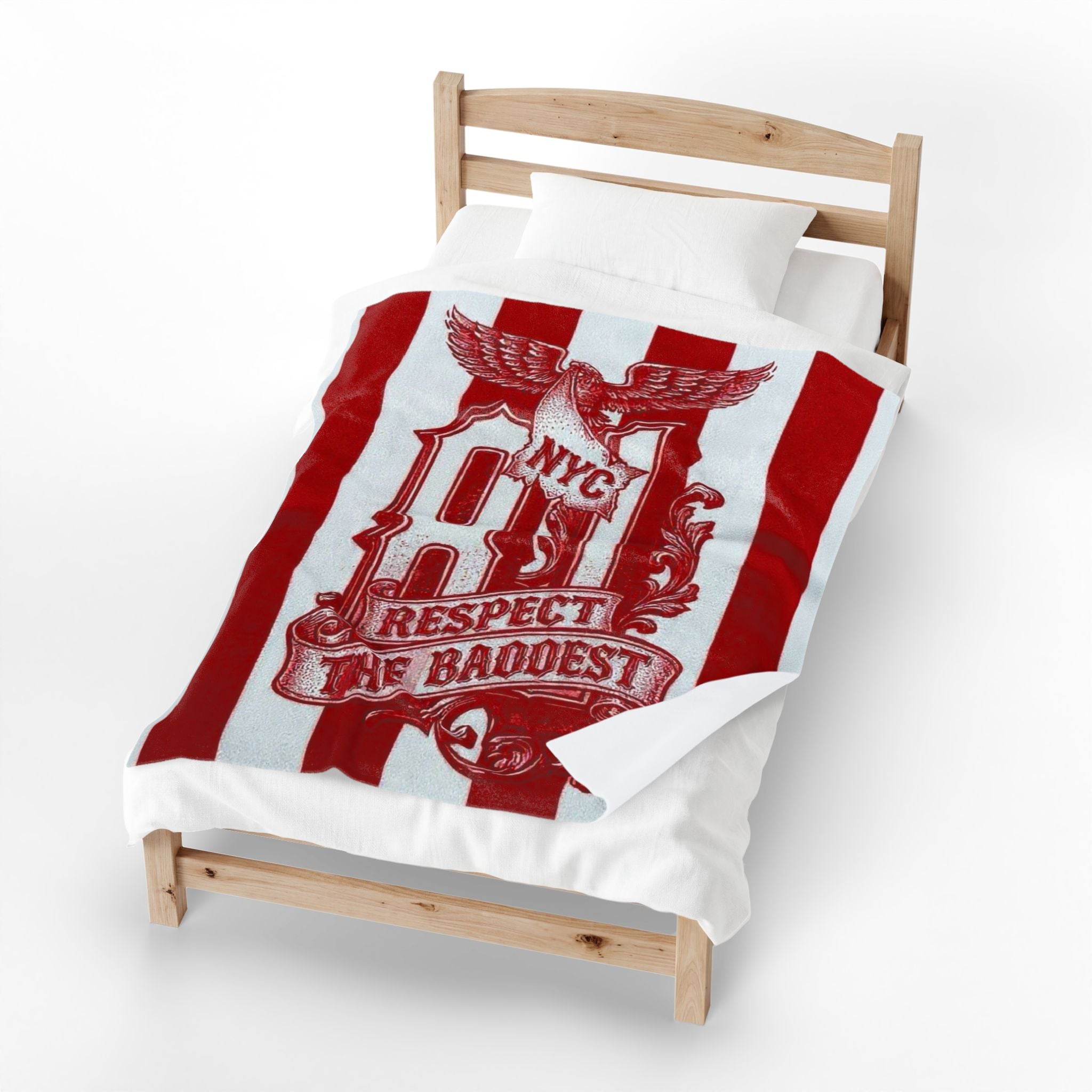 No Sleep Till Brooklyn Velveteen Plush Blanket — Brooklyn Hip Hop Tribute Throw