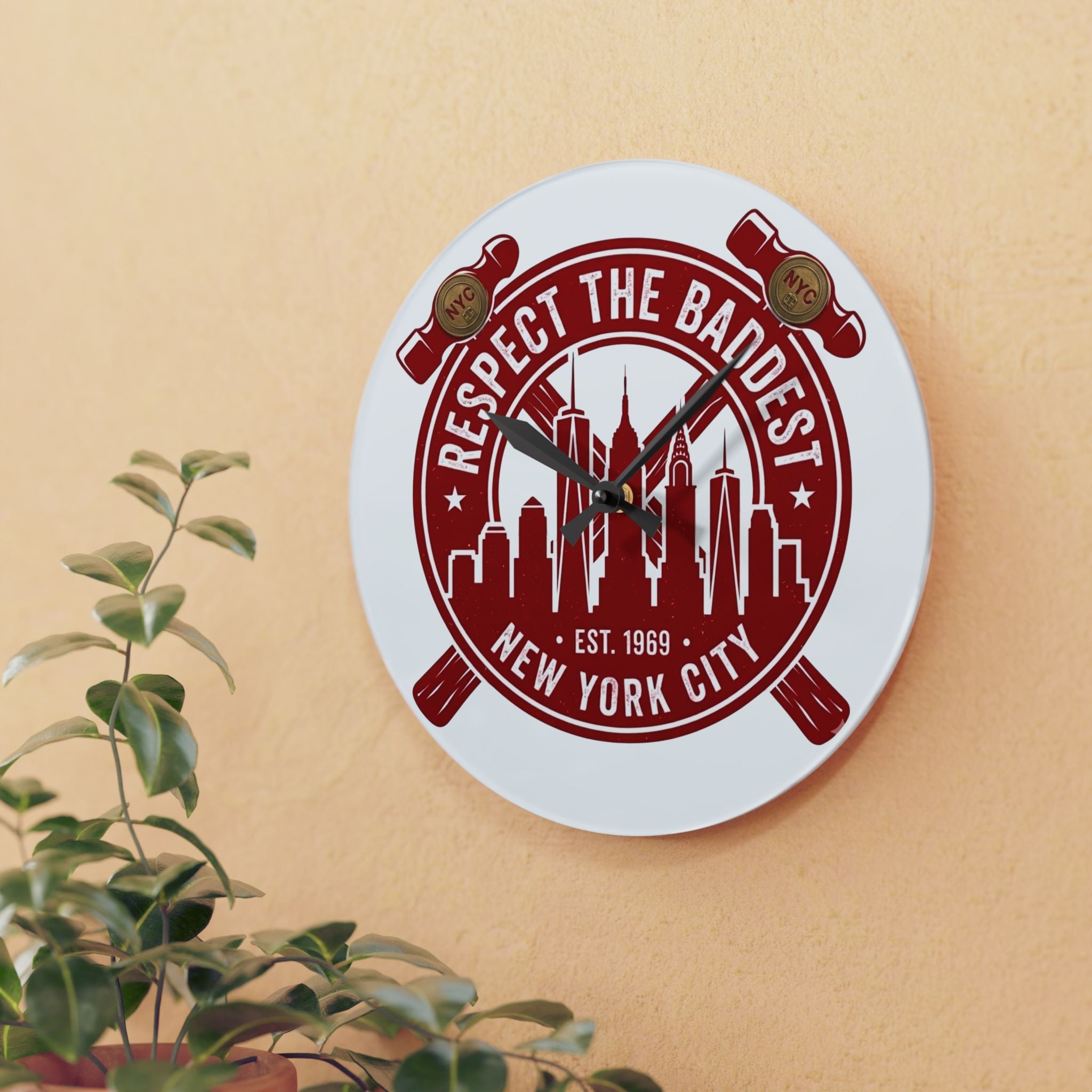Clock Em Out Acrylic Wall Clock — 'Clock Em Out' Modern Office Decor
