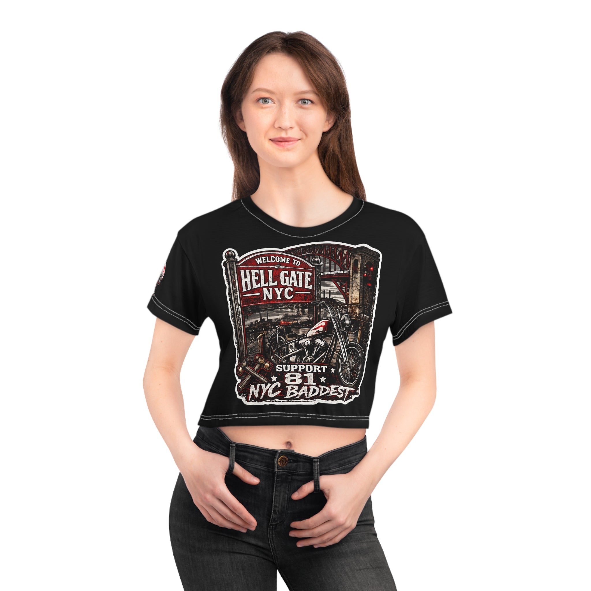 Welcome to Hell Crop Tee — Gothic Graphic Crop Top