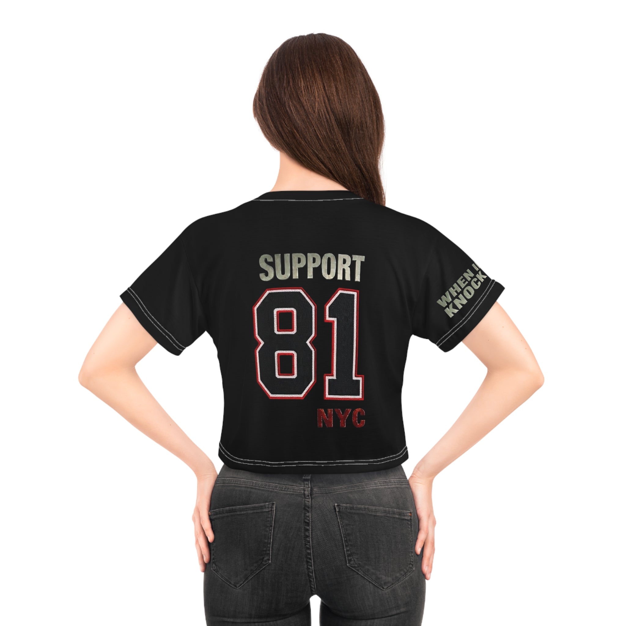 Knock Em Out Crop Tee — Women's Athletic Crop Top