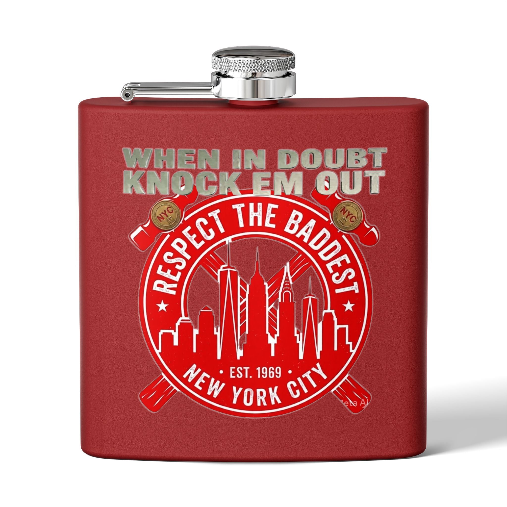 Baddest Flask — 6oz Stainless Steel Hip Flask