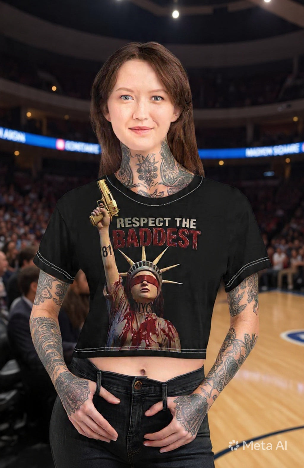 Bad Ass Crop Top — Edgy Women's Crop Tee