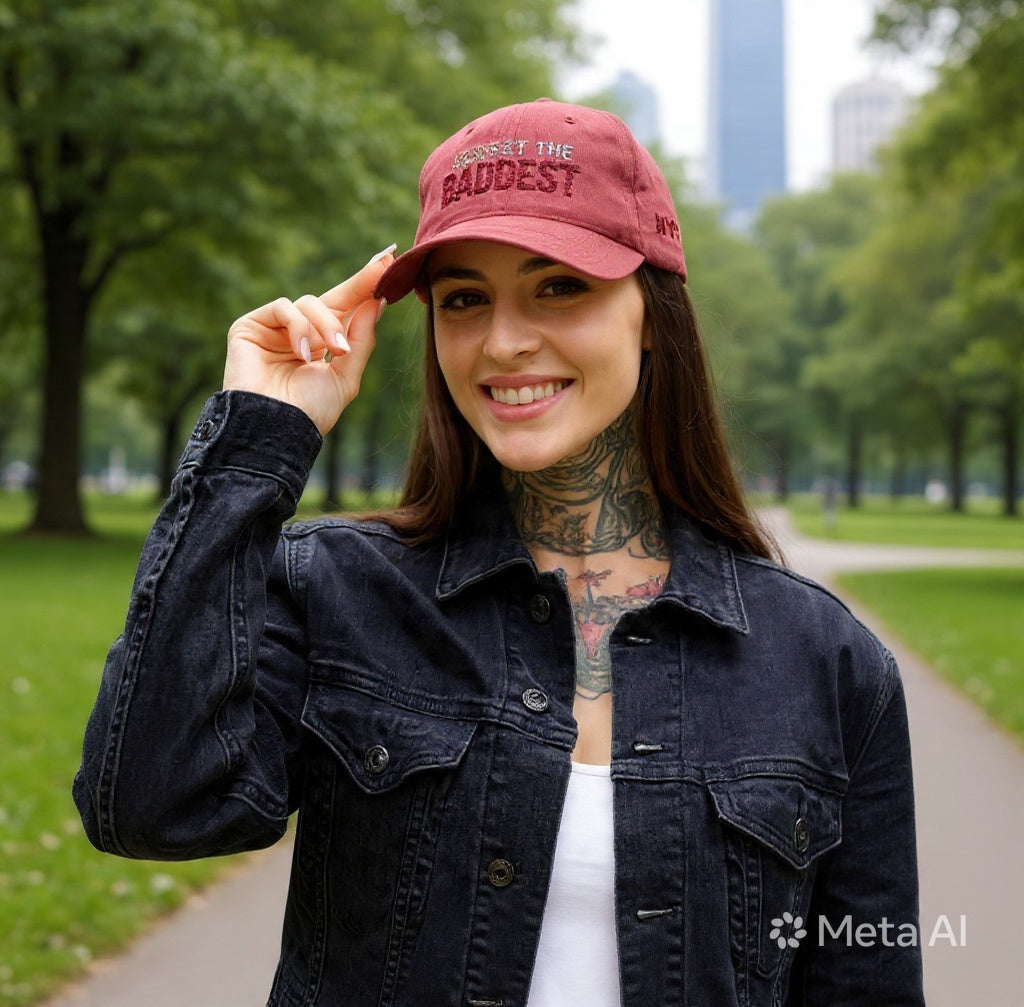Vintage Corduroy Cap — "Baddest Fucking Hat" Embroidered Patch