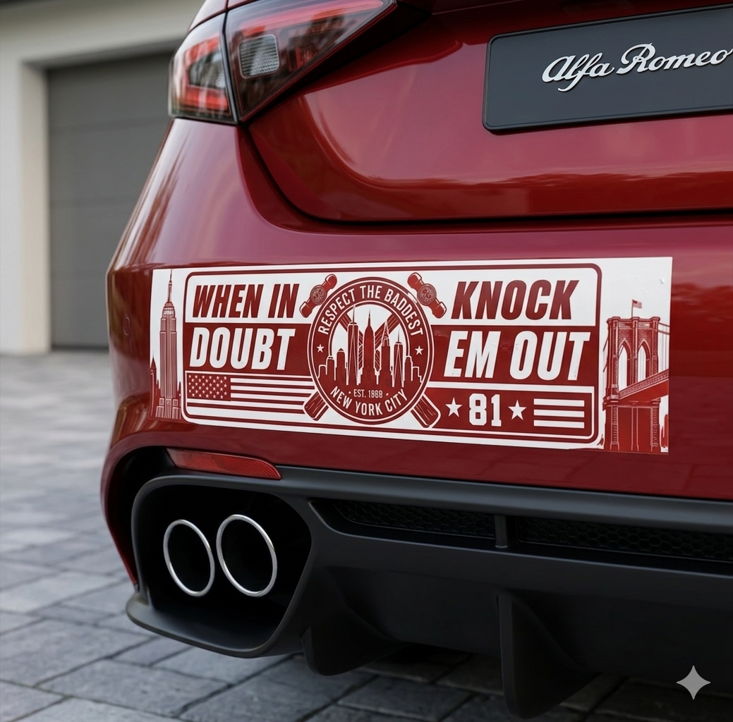 Bad Ass Bumper Sticker — Tough Humor Car Decal