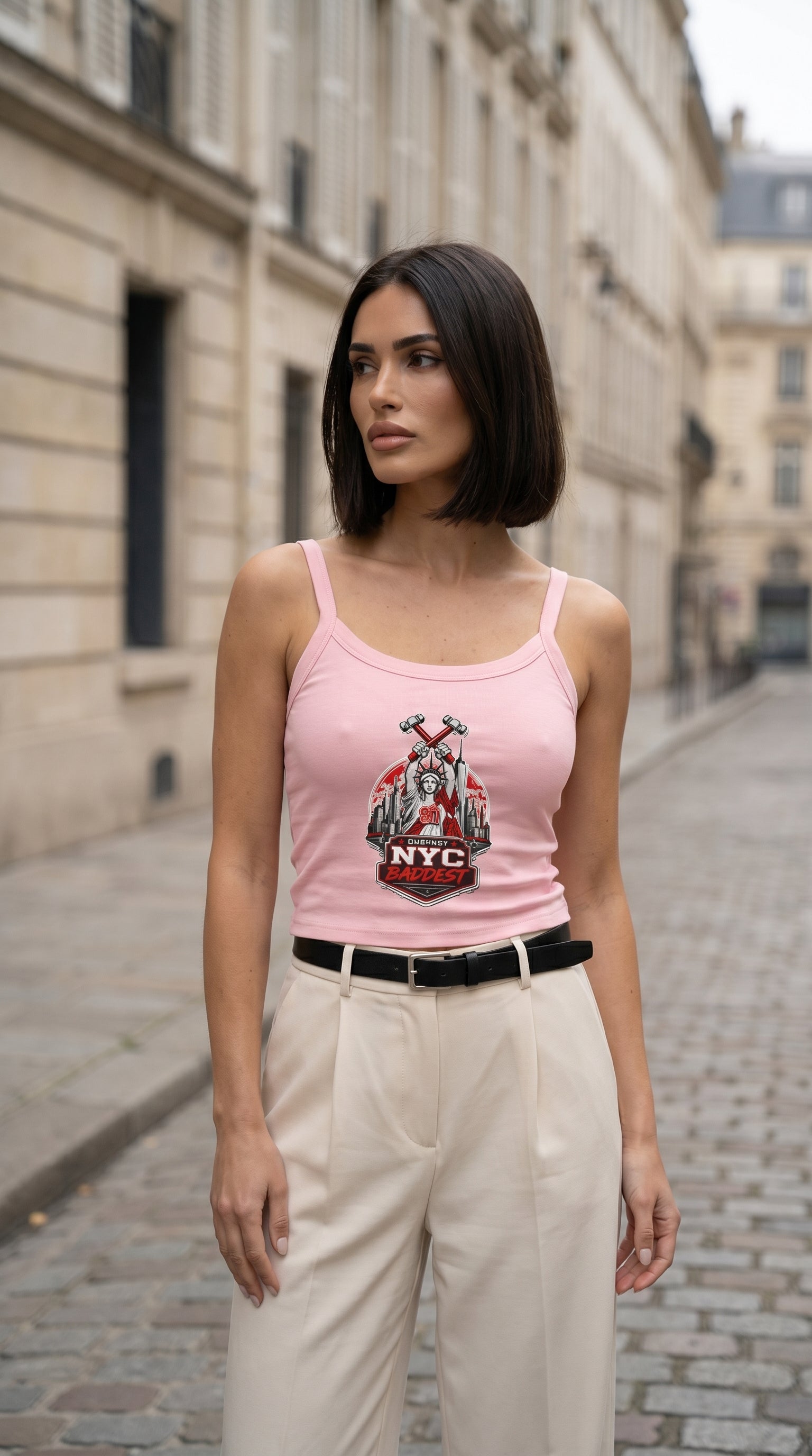 Lady Liberty Spaghetti Strap Tank Top