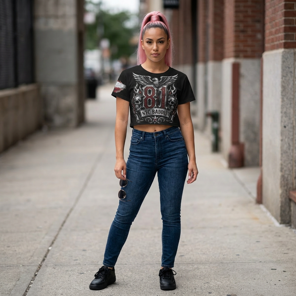 The Z Collection Crop Tee — Bold Graphic Crop Top