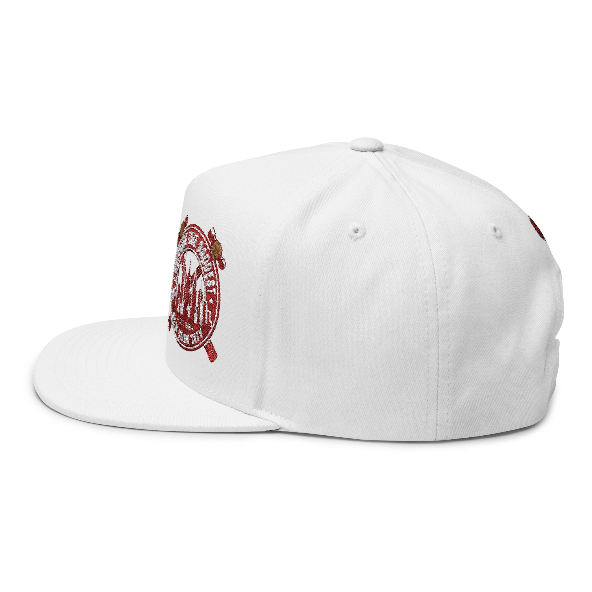 Flat Bill Cap — "When in Doubt" Embroidered