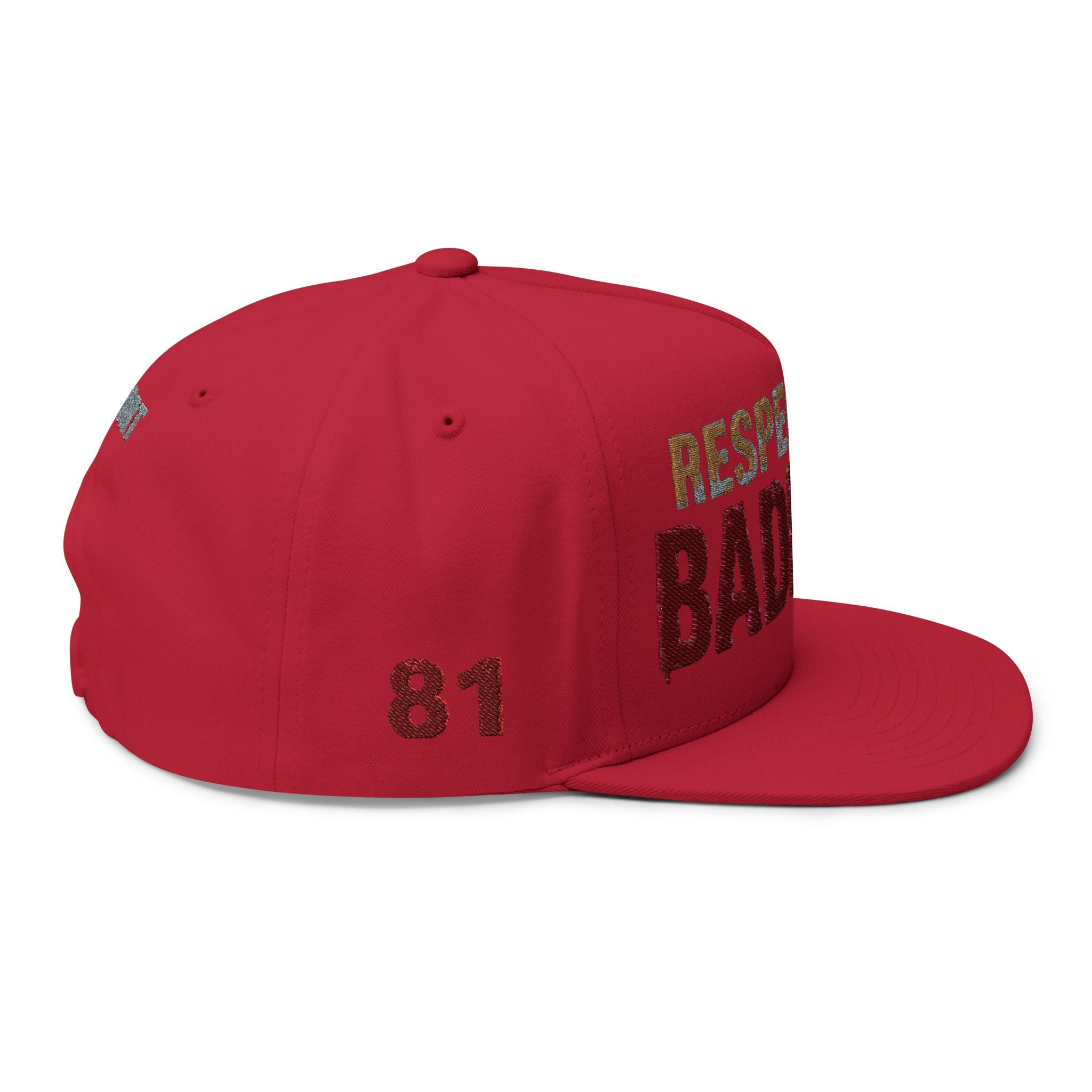 Flat Bill Cap — Embroidered “Baddest” Statement Hat