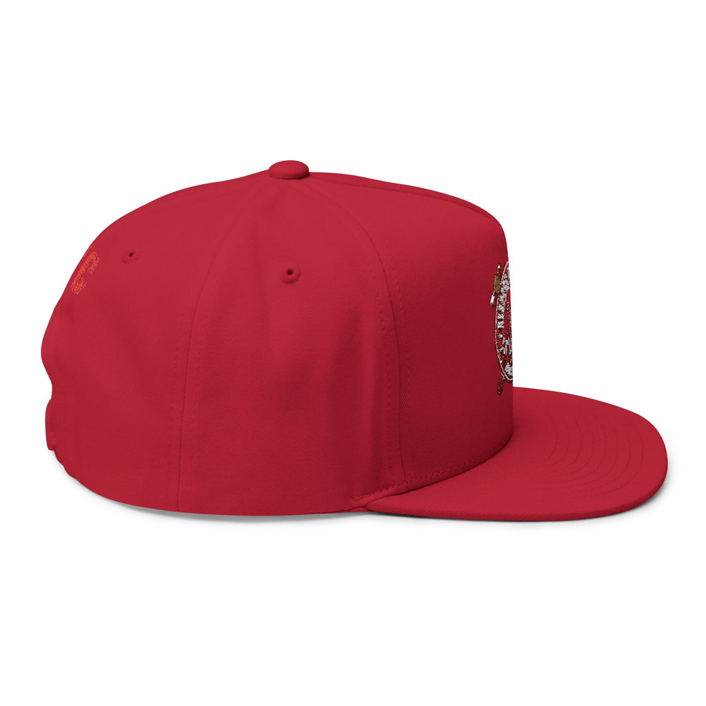 Flat Bill Cap — "When in Doubt" Embroidered