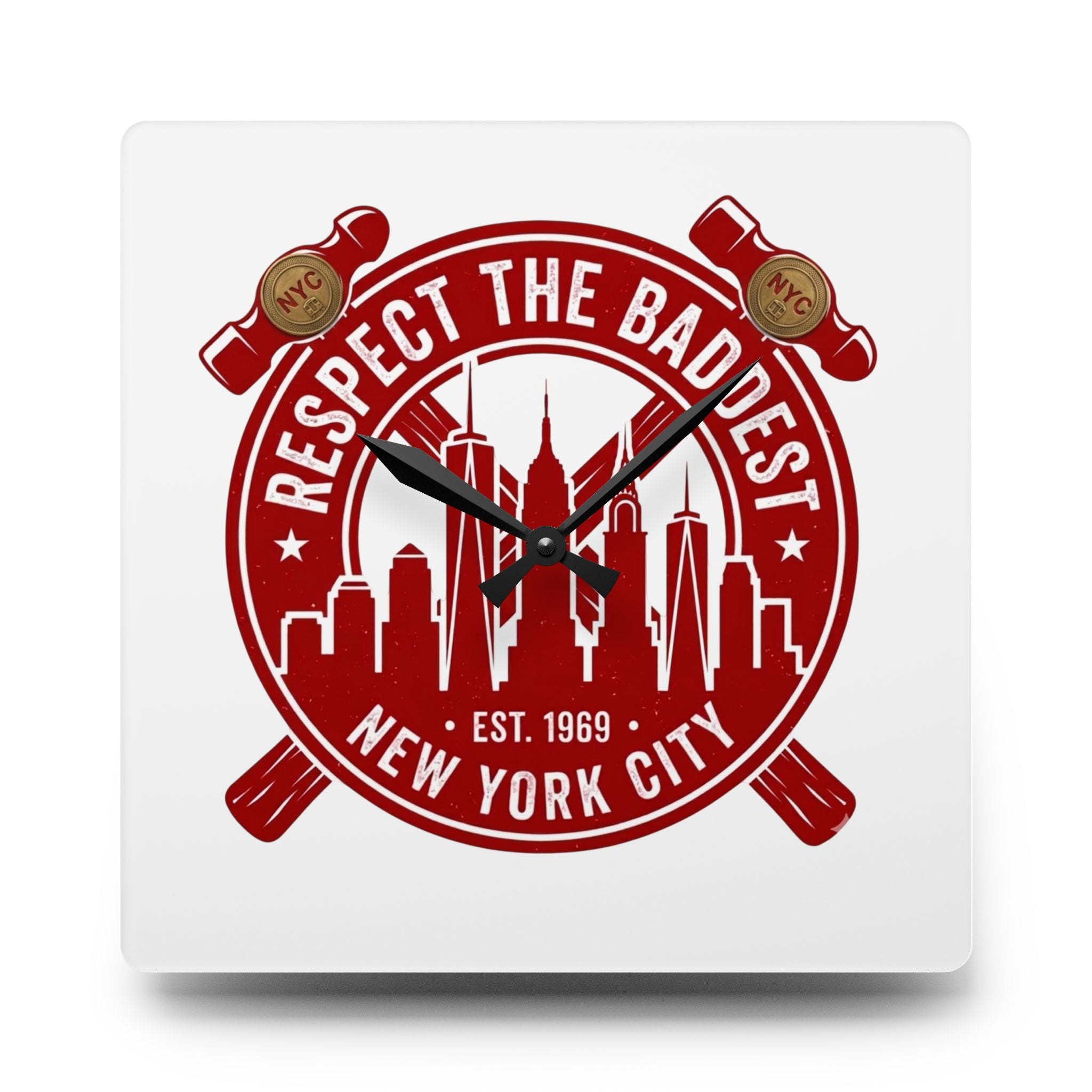 Clock Em Out Acrylic Wall Clock — 'Clock Em Out' Modern Office Decor