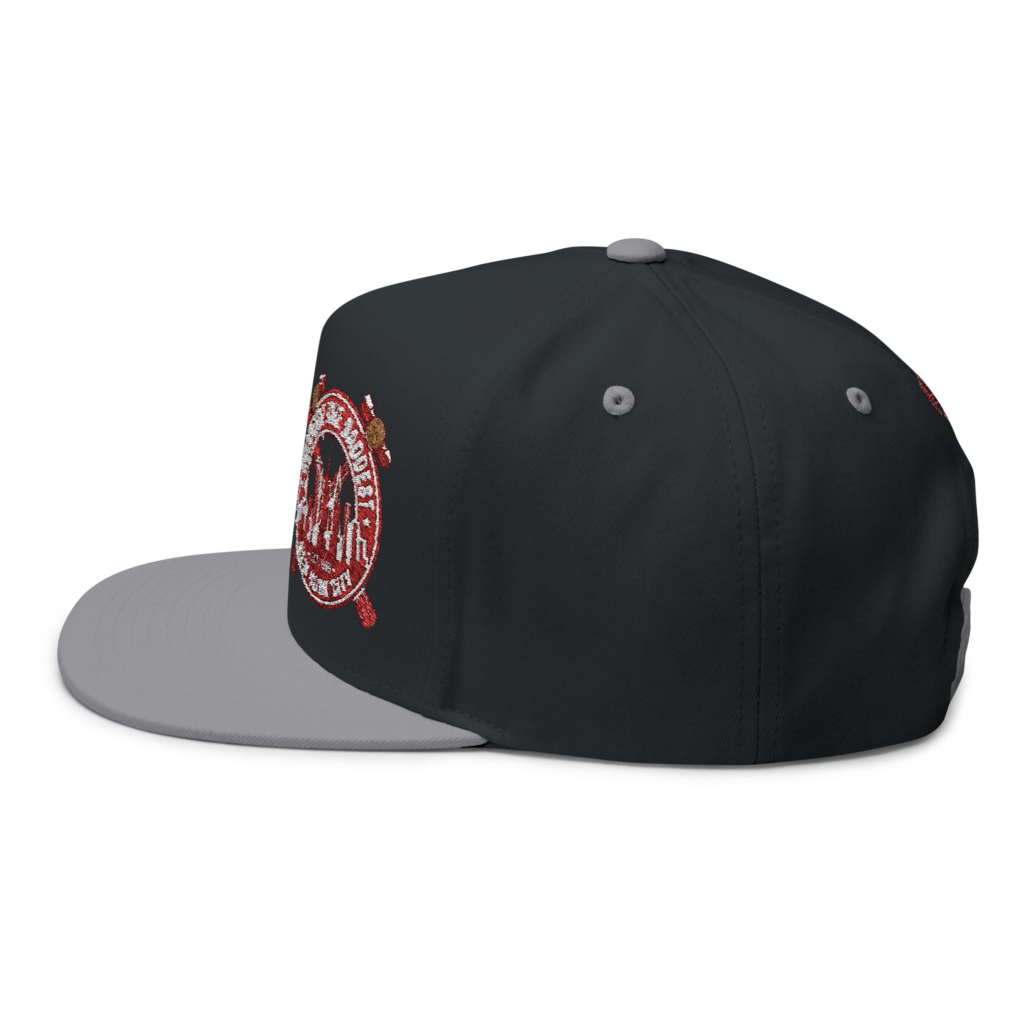 Flat Bill Cap — "When in Doubt" Embroidered