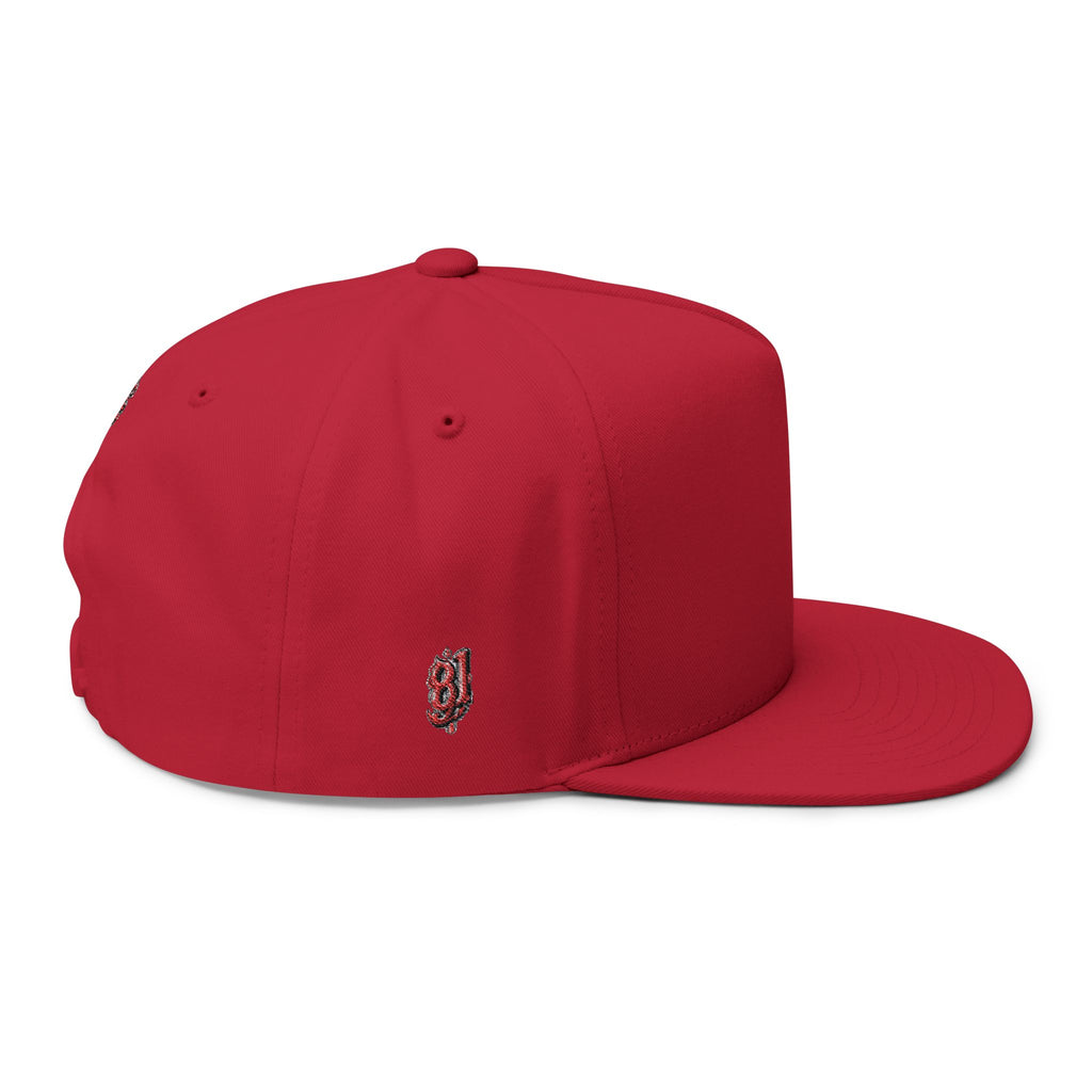 Flat Bill Cap — "When in Doubt" Embroidered