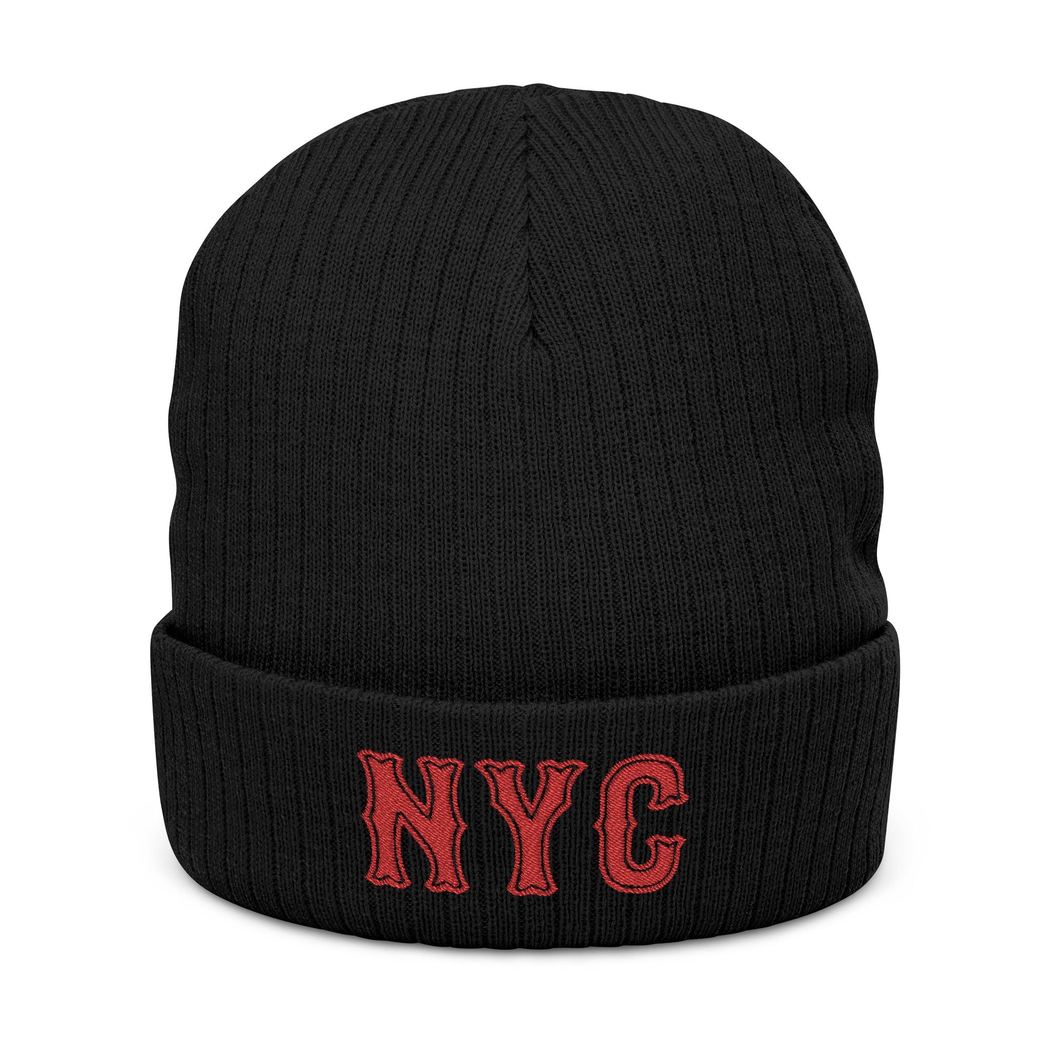 Ribbed Knit Beanie (Embroidery)