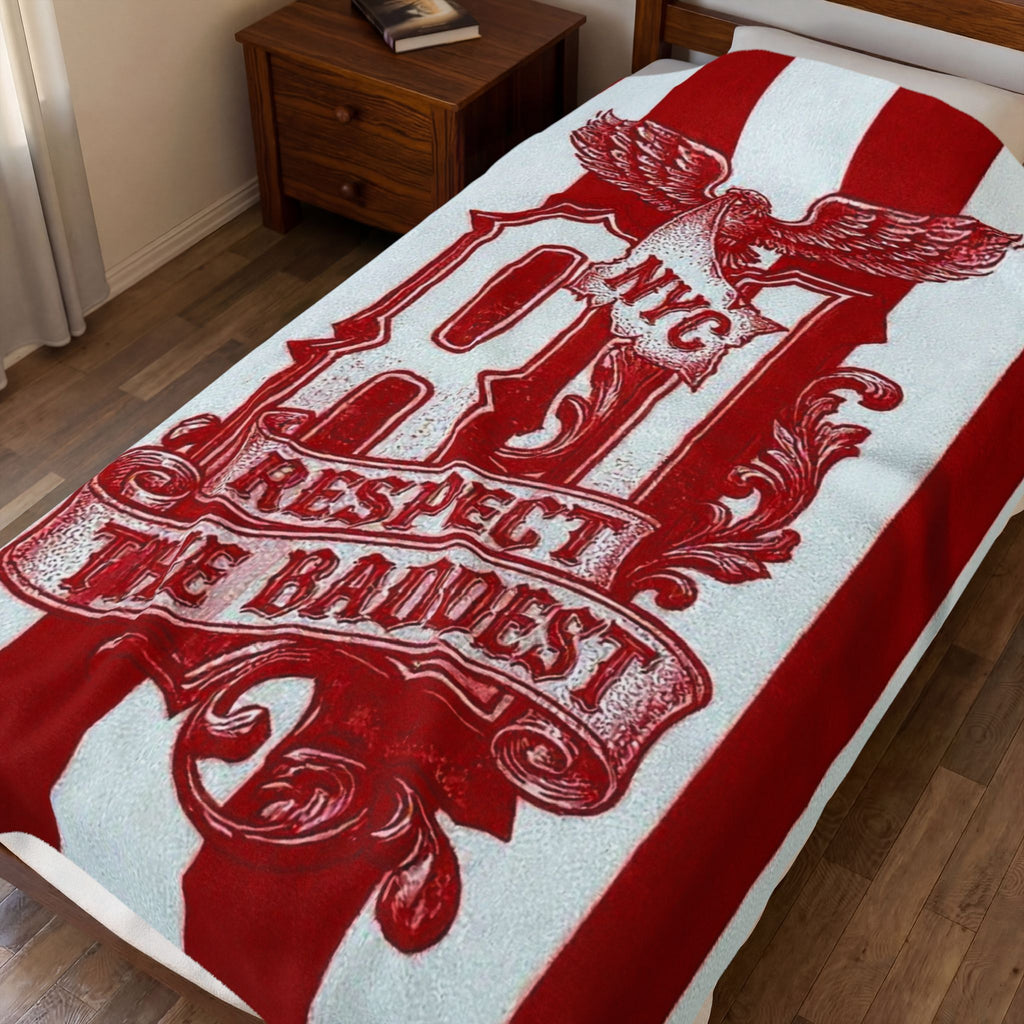 No Sleep Till Brooklyn Velveteen Plush Blanket — Brooklyn Hip Hop Tribute Throw